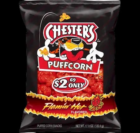 CHESTER'S® CHESTER'S® FLAMIN' HOT® Flavored Puffcorn(0)United States 🇺🇸Explore