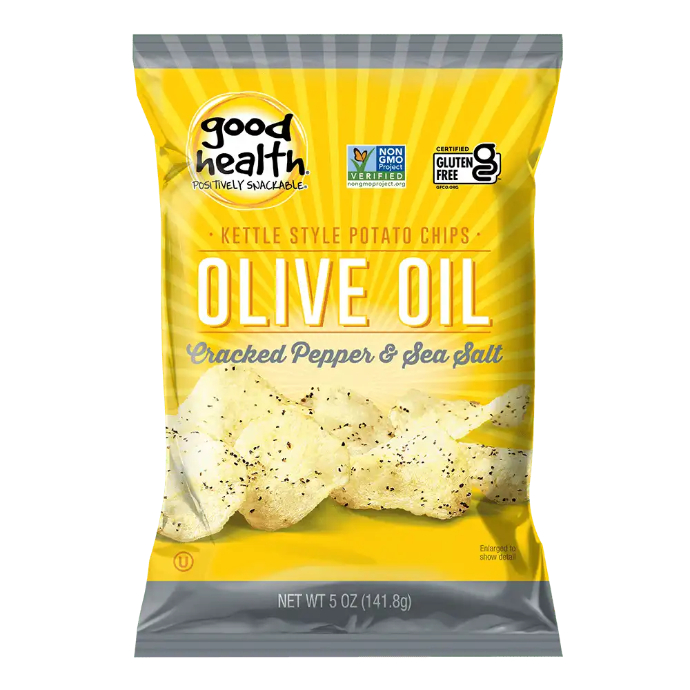Good Good Health Olive Oil Kettle Style Potato Chips Cracked Pepper & Sea Salt(0)United States 🇺🇸Explore