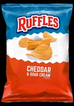 RUFFLES® RUFFLES® Cheddar & Sour Cream Flavored Potato Chips(1)United States 🇺🇸Explore