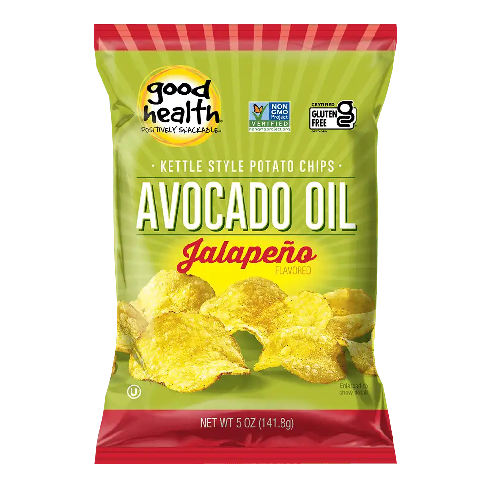 Good Good Health Avocado Oil Kettle Style Potato Chips Jalapeno(0)United States 🇺🇸Explore